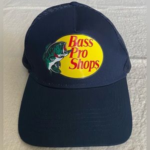 Bass Pro Shops Navy Blue Hat Trucker Mesh Snapback Hat